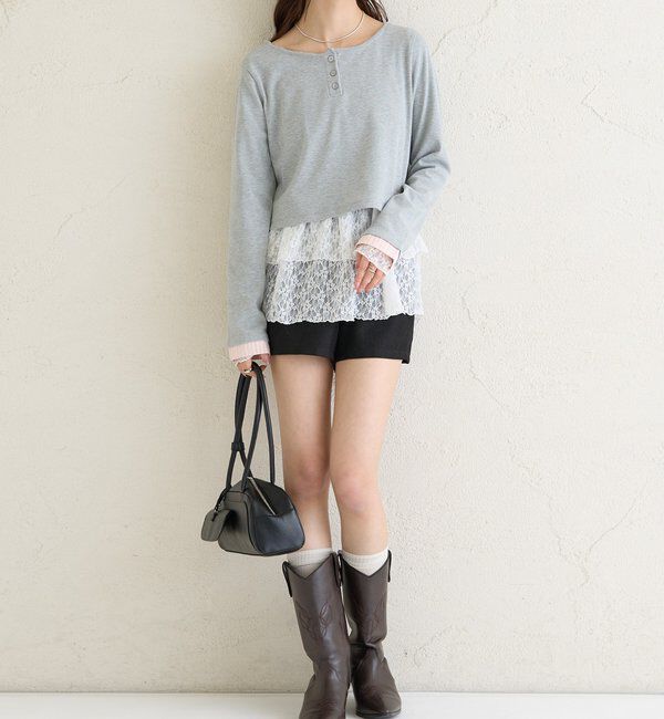  「ヘンリーネックチビロンT」|Tシャツ・カットソー|