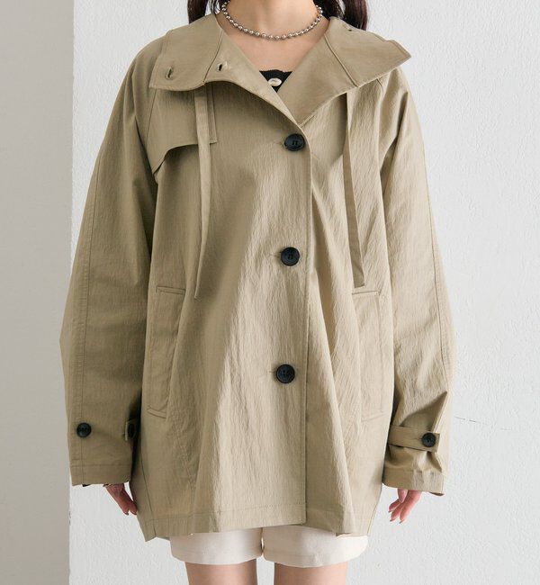  「スタンドカラーミドルトレンチ」|トレンチコート|