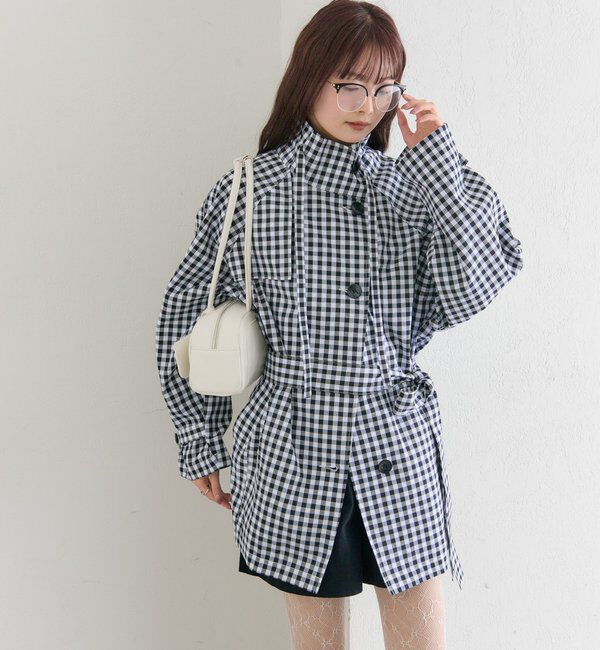  「スタンドカラーミドルトレンチ」|トレンチコート|