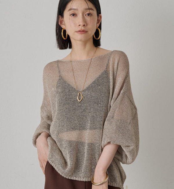  「ラメニットプルオーバー」|ニット・セーター|