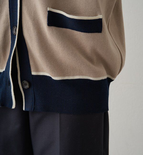  「配色ラインニットカーデ」|ニット・セーター|