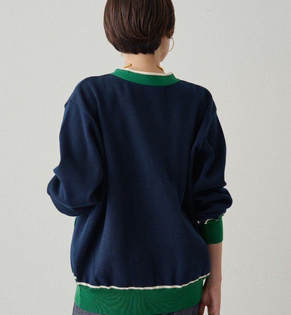  「配色ラインニットカーデ」|ニット・セーター|