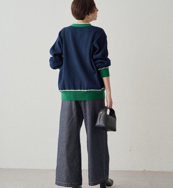  「配色ラインニットカーデ」|ニット・セーター|