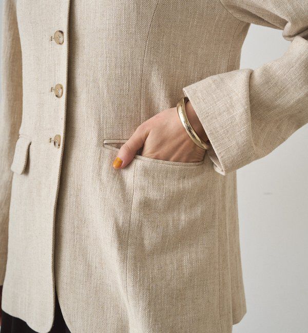  「リネンノーカラージャケット」|ベスト・ジレ|
