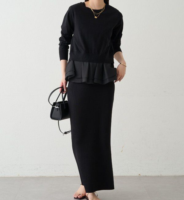  「ペプラムニットカーデ」|ニット・セーター|