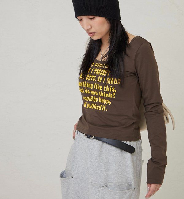  「【WEB限定】フレーズロゴトップス」|Tシャツ・カットソー|