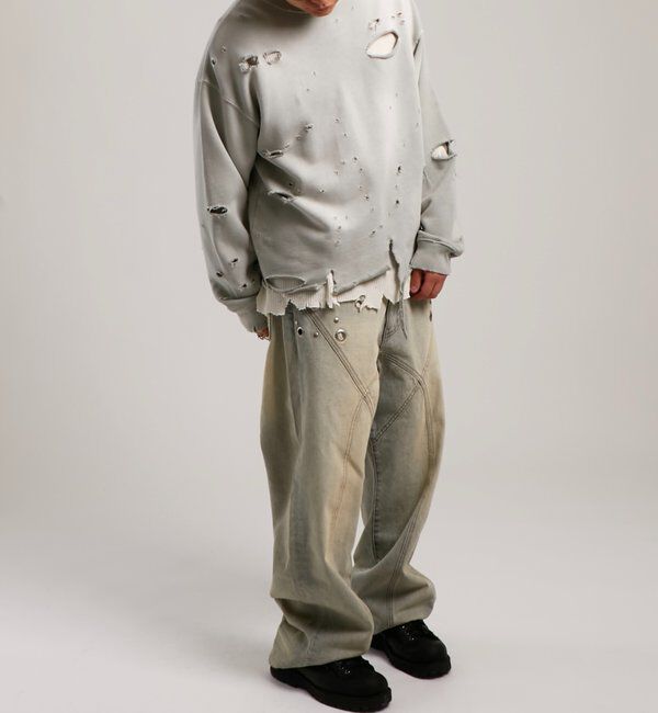  「【FromVintage】ダメージスウェット」|Tシャツ・カットソー|