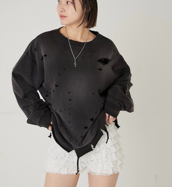  「【FromVintage】ダメージスウェット」|Tシャツ・カットソー|