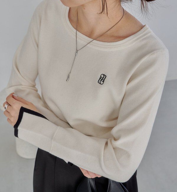  「1ポイントバイカラーニット」|ニット・セーター|