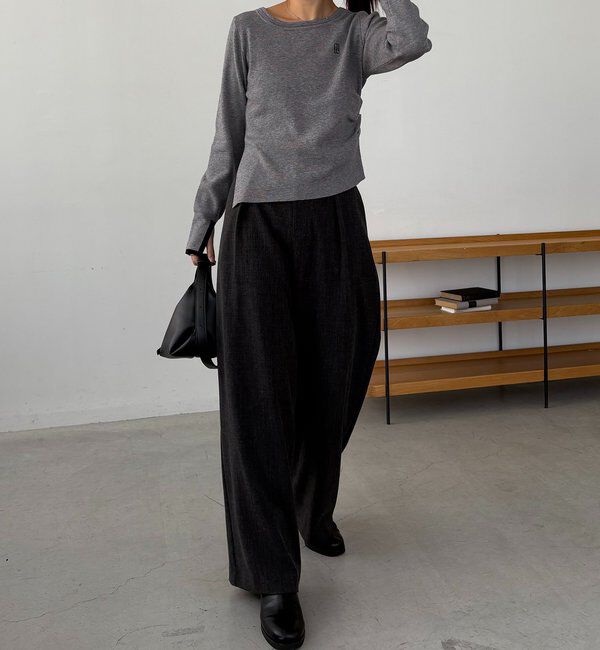  「1ポイントバイカラーニット」|ニット・セーター|