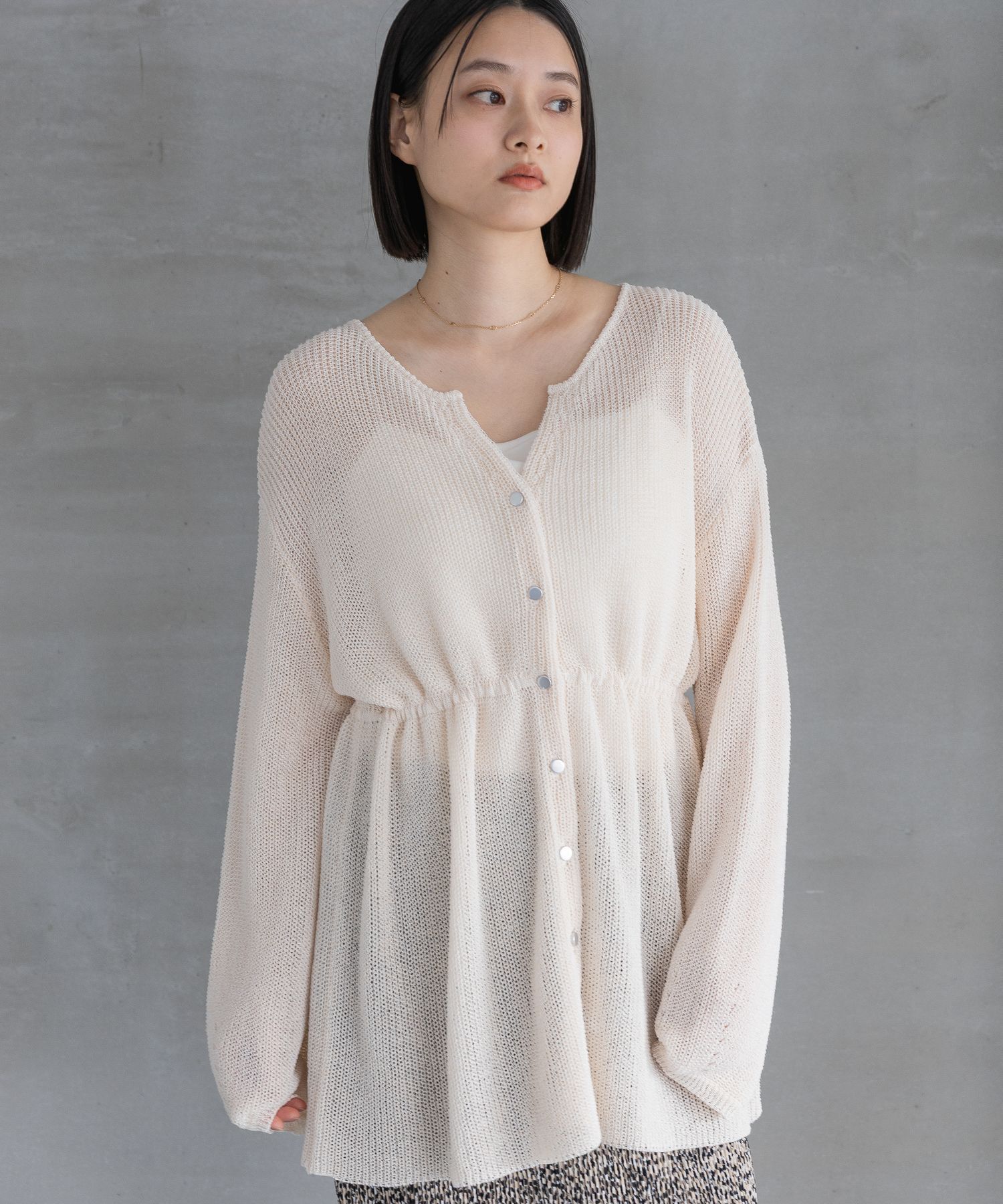 A part by 「リネンコンドロストカーディガン」|ニット・セーター|