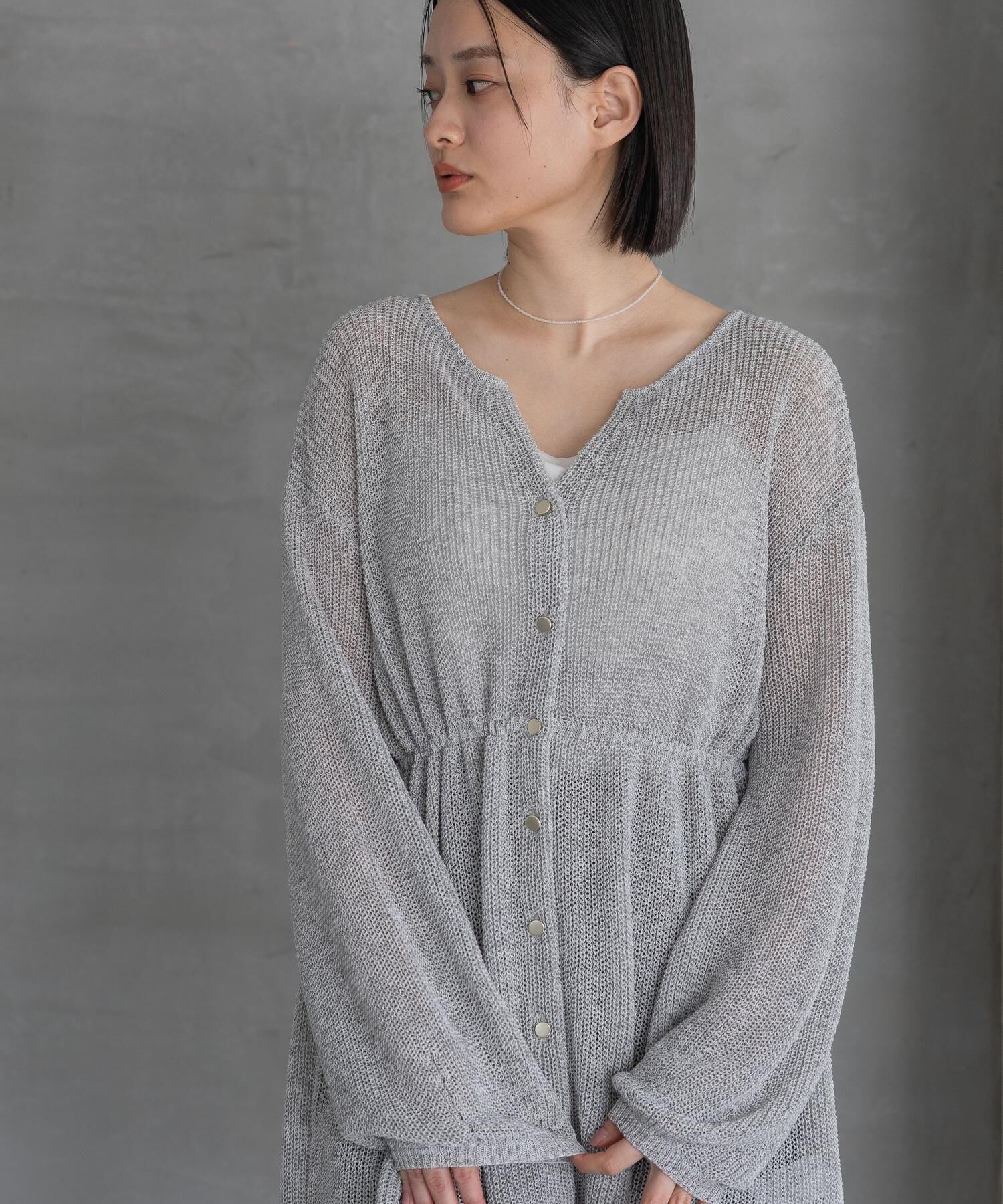 A part by 「リネンコンドロストカーディガン」|ニット・セーター|