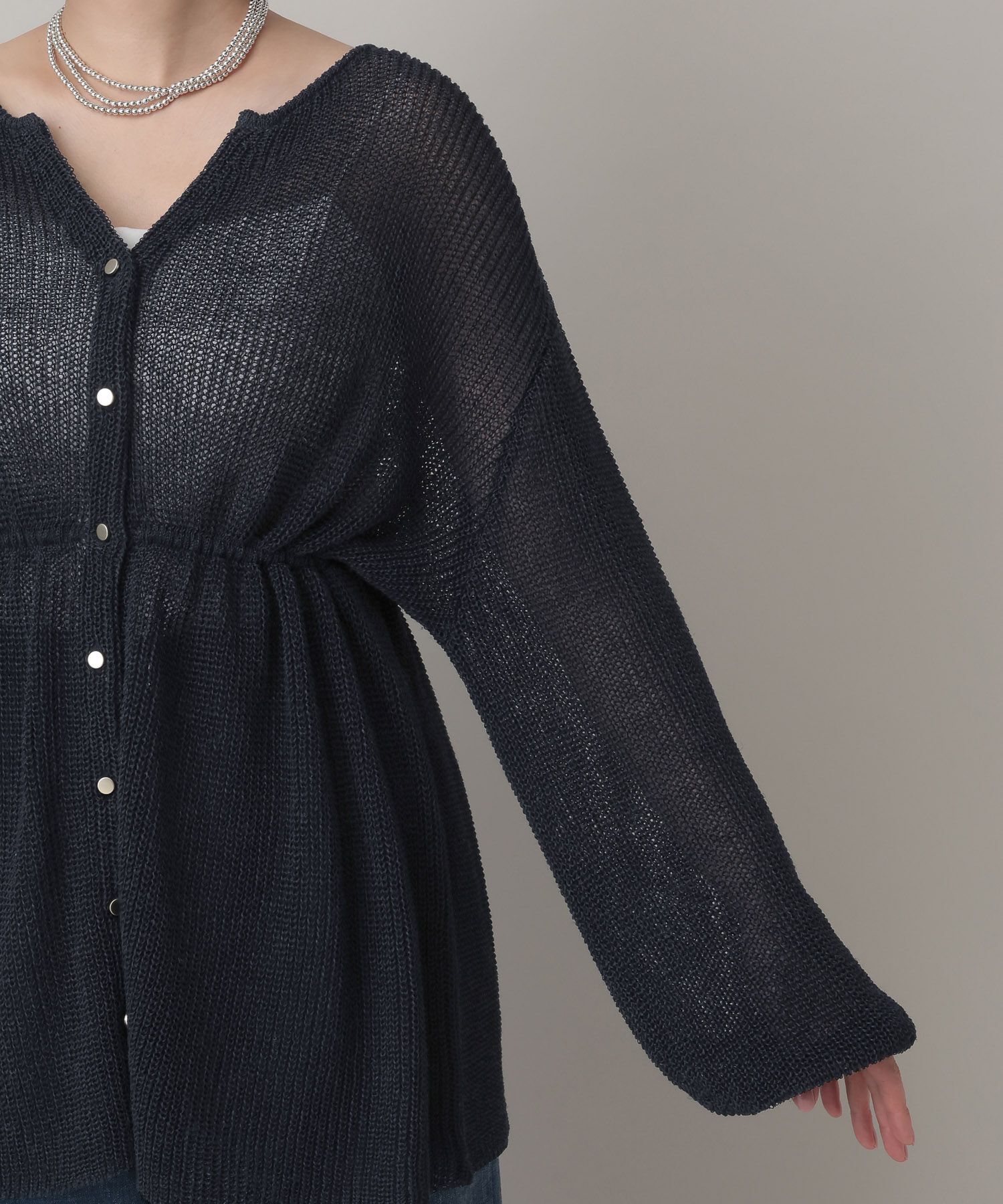 A part by 「リネンコンドロストカーディガン」|ニット・セーター|