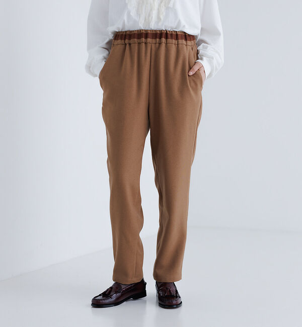 collex「ウエストドローストリングテーパードパンツ」|その他|ベージュ