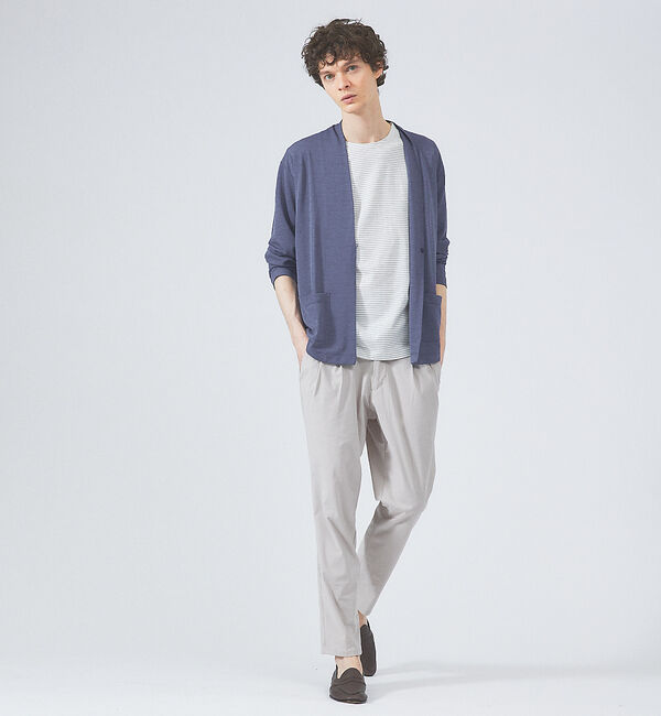 ABAHOUSE「【ノンストレス】定番 / COTTON LYCRA 圧着 クルーネック 長袖 T」|Tシャツ・カットソー|