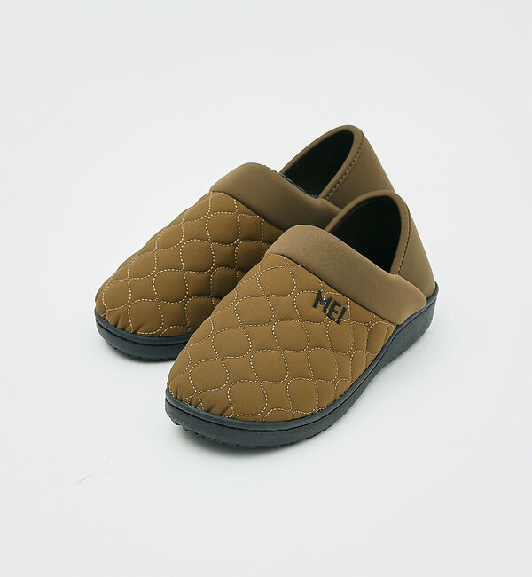 ABAHOUSE「【MEI / メイ】ロゴ刺繍 内起毛 ウォーム キルティング ワンマイル サンダ」|スニーカー|ブラウン