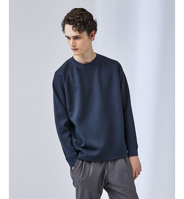 ABAHOUSE「【スウェット / ニット】クォーターゲージ ラグランスリーブ プルオーバー」|スウェット・ジャージ|