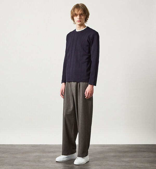 ABAHOUSE「デニムライク ワイドストレート スラックス / ワイドパンツ」|その他|