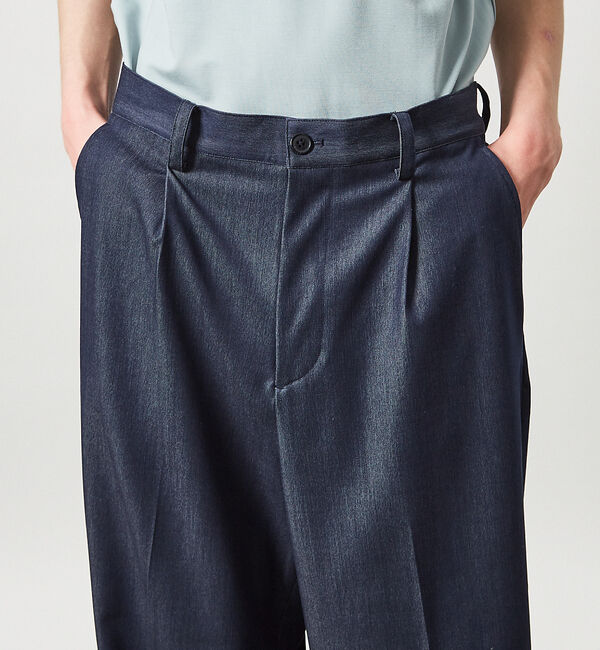 ABAHOUSE「デニムライク ワイドストレート スラックス / ワイドパンツ」|その他|