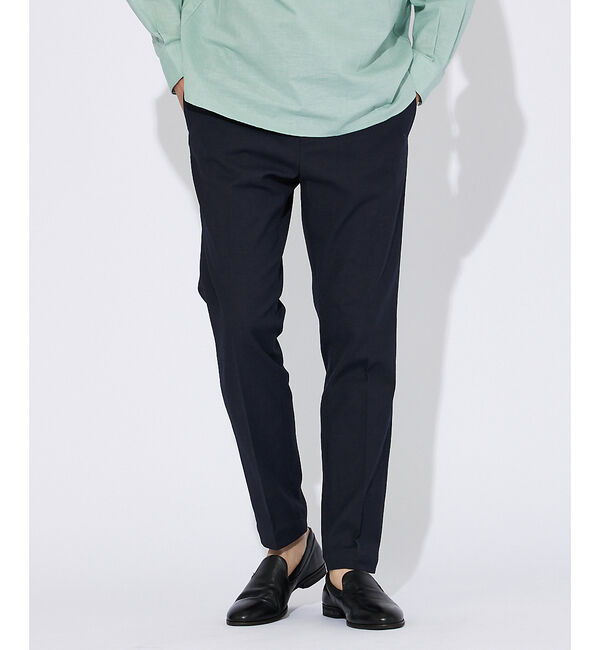 ABAHOUSE「【リネン&times;マルチ機能】シェルタリングドライ ノータック イージーパンツ / スト」|その他|ダークネイビー