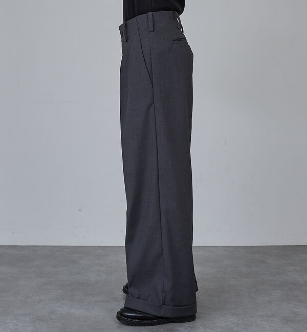 ABAHOUSE「【AH ABAHOUSE】2タック ワイドストレートスラックス / セットアップ」|スラックス|