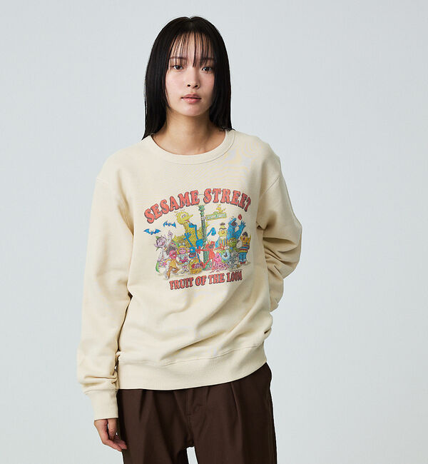 ABAHOUSE「【FRUIT OF THE LOOM】ロングスリーブ甘編み裏毛1/スウェット【W」|スウェット・ジャージ|