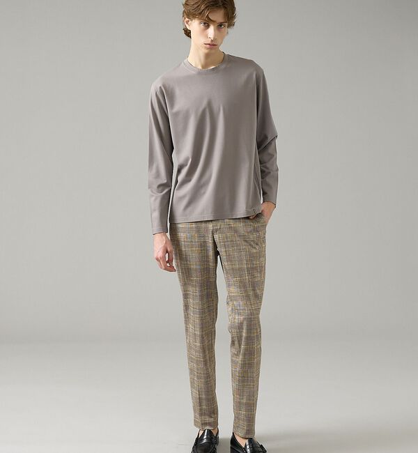 ABAHOUSE「【セットアップ対応】チェック柄 ライトポンチ イージースラックス / ストレッチ」|スラックス|