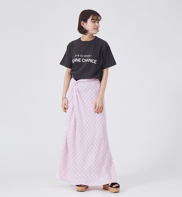 Rouge vif「リネンギンガムスカート」|スカート|