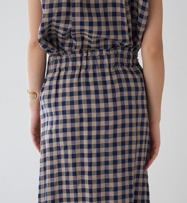 Rouge vif「リネンギンガムスカート」|スカート|