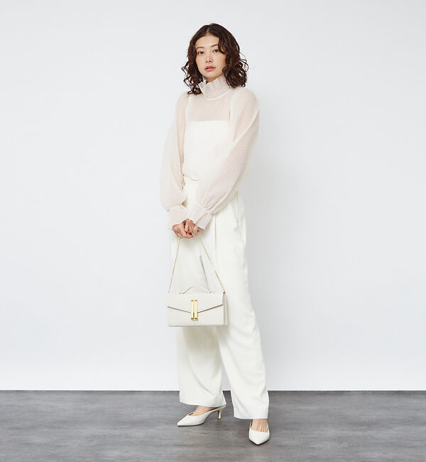 Rouge vif「ハイネックフリルシアーブラウス」|シャツ・ブラウス|