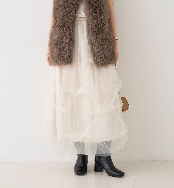 Rouge vif「【一部店舗限定】チュールフォルムスカート」|スカート|