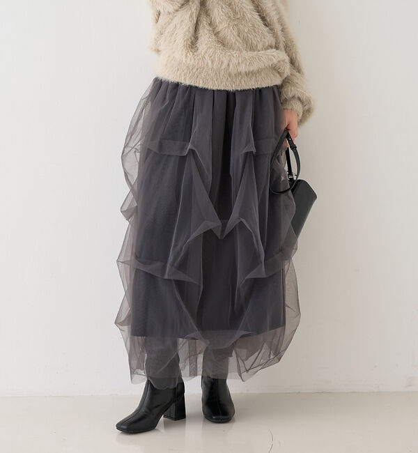 Rouge vif「【一部店舗限定】チュールフォルムスカート」|スカート|