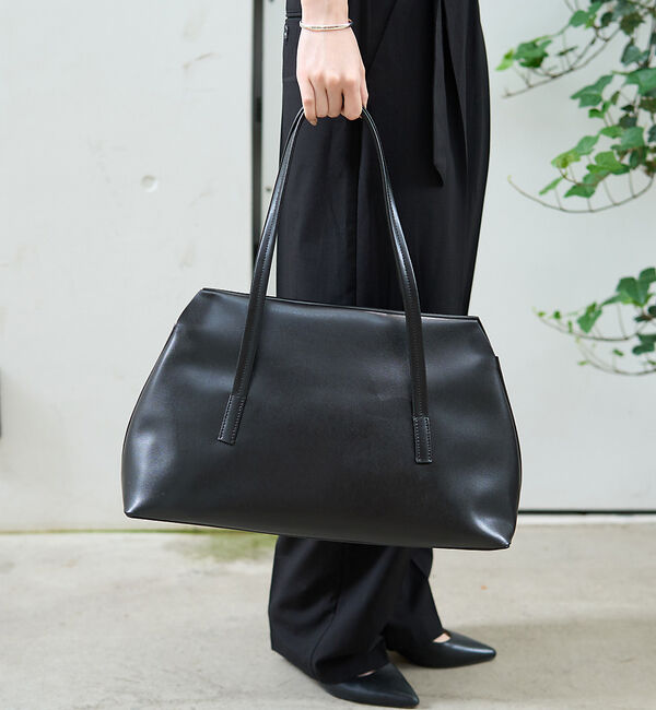 Rouge vif「【MAESTOSO/マエストソ】AURORA TOTE ポーチ付きレーザートート」|トートバッグ|ブラック