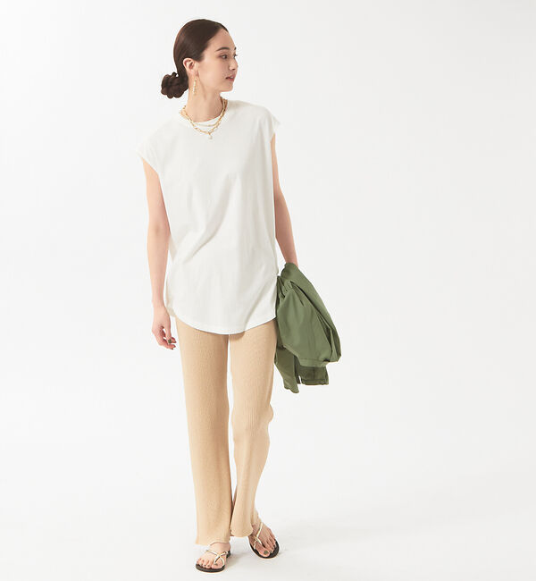 qualite「《セットアップ対応》リブニットスリットパンツ」|その他|