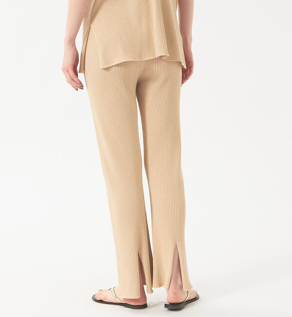 qualite「《セットアップ対応》リブニットスリットパンツ」|その他|