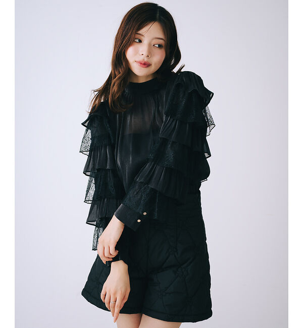 SELFIST「ラッフルフリルスリーブブラウス」|シャツ・ブラウス|