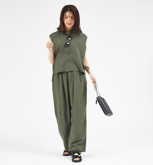 abahouse mavie「【セットアップ対応】レーヨンリネンワイドパンツ」|その他|