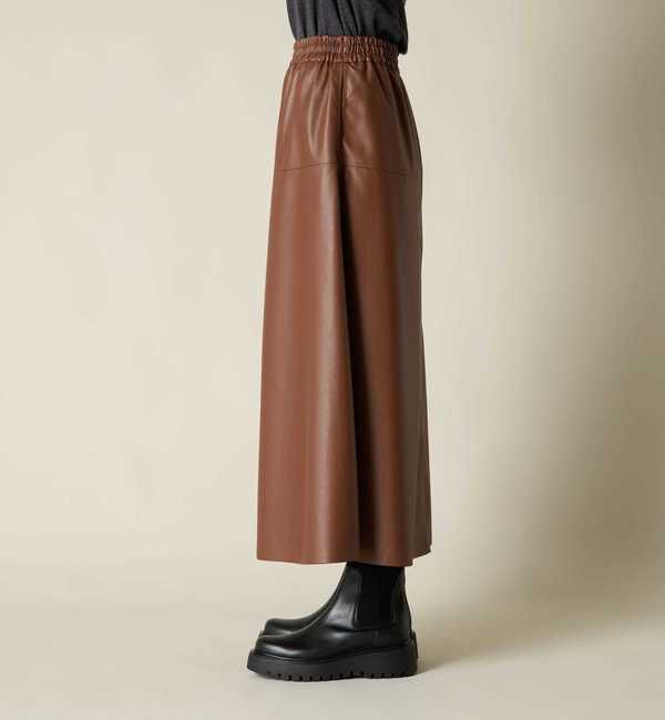 Liesse「レザー調セミフレアスカート」|スカート|