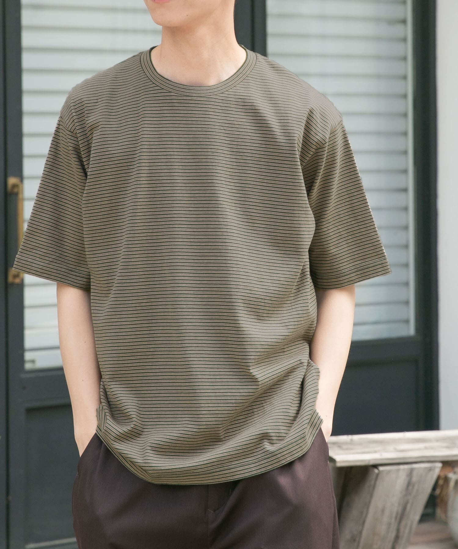 URBAN RESEARCH DOORS「FORK&SPOON　マルチカラーボーダーTシャツ」|Tシャツ・カットソー|