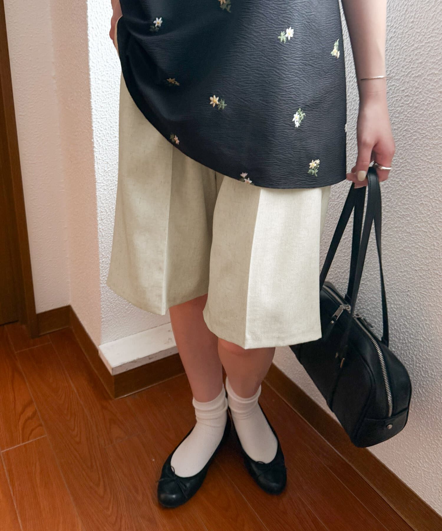 URBAN RESEARCH DOORS「『セットアップ対応』 ワンタックハーフパンツ」|その他|ナチュラル