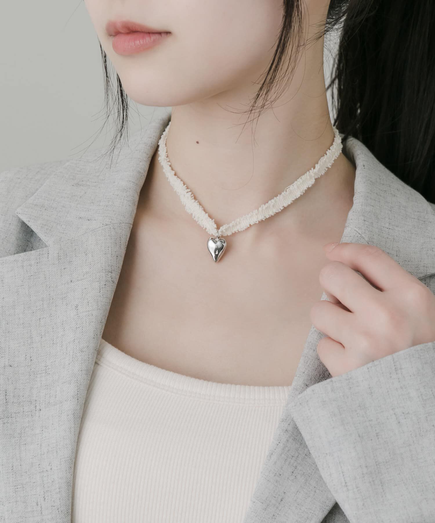 SMELLY「ハートトップフリンジネックレス」|ネックレス|