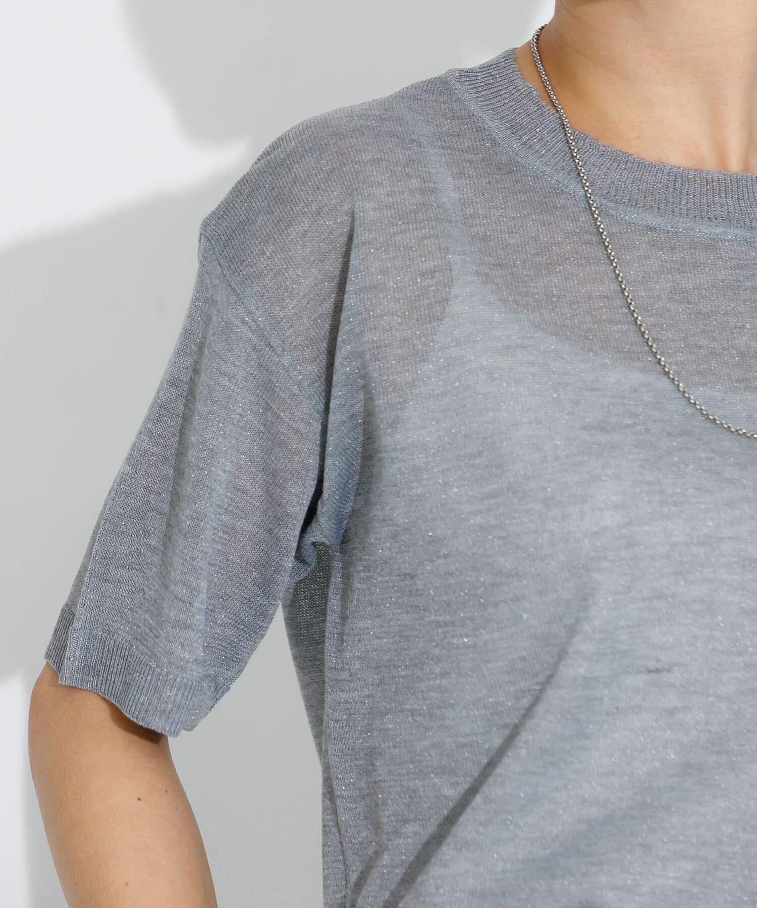 Sonny Label 「シアーラメニットTシャツ」|ニット・セーター|