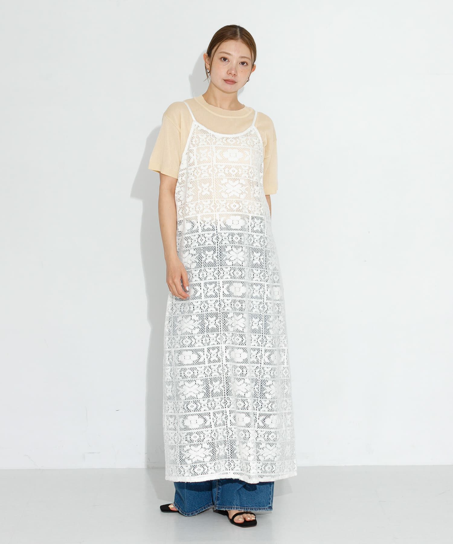 Sonny Label 「シアーラメニットTシャツ」|ニット・セーター|