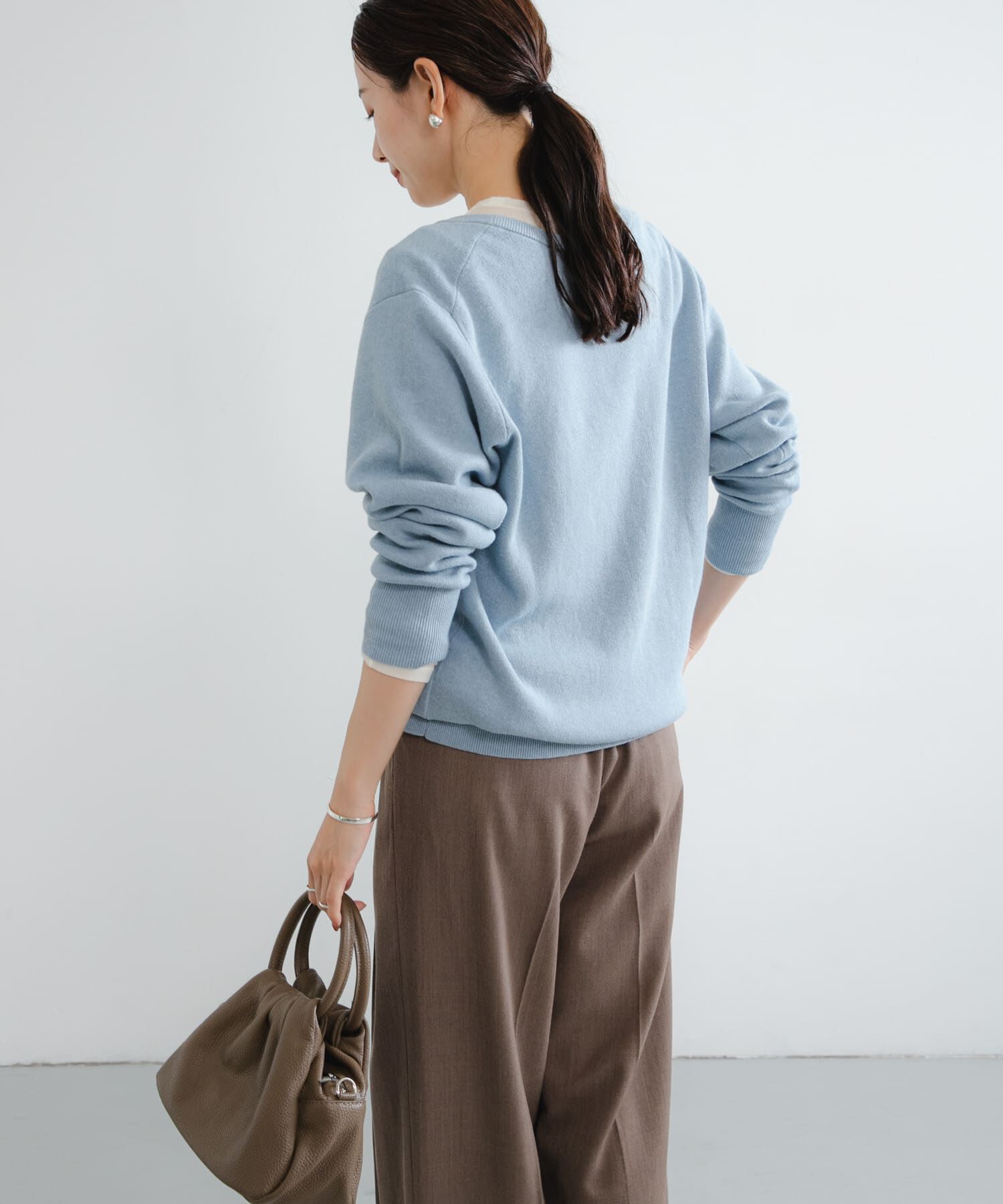 URBAN RESEARCH「new basic　カシミヤコットンVネックチュニックニット」|チュニック|