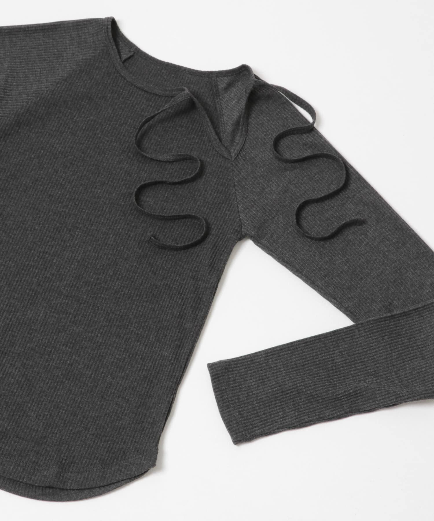 URBAN RESEARCH「カットアウトリブトップス」|Tシャツ・カットソー|