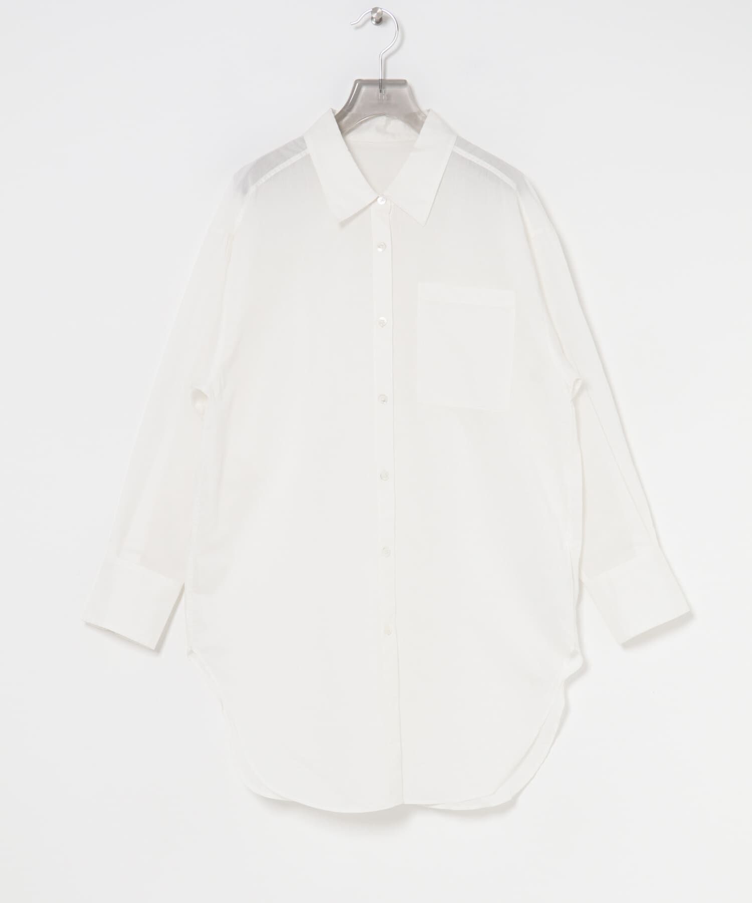 URBAN RESEARCH「シルクコットンロングシャツ」|シャツ・ブラウス|