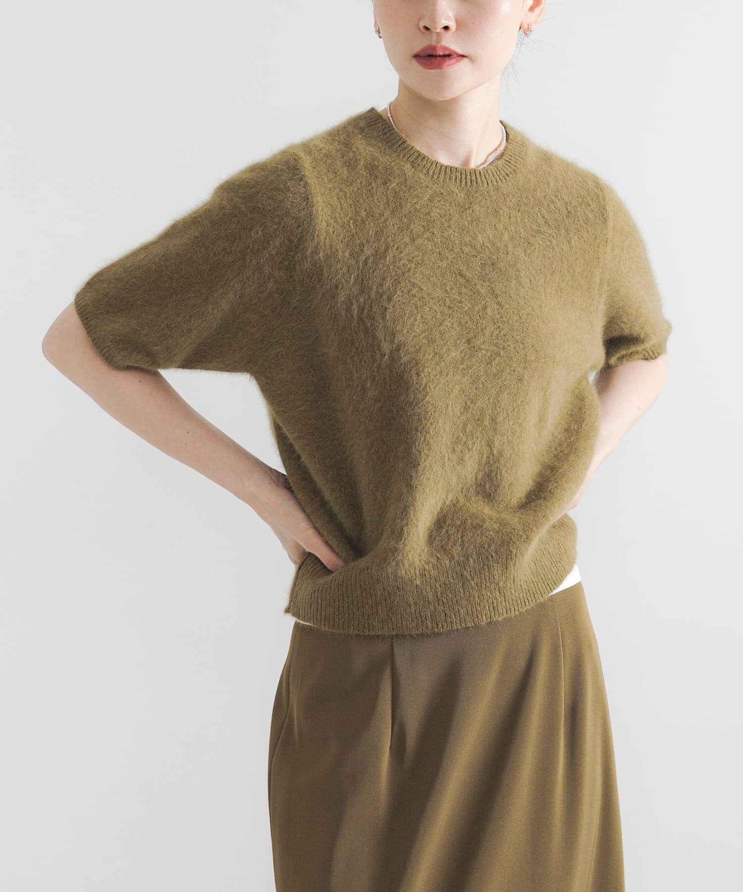 URBAN RESEARCH「FOX/CASHMEREハーフスリーブニット」|ニット・セーター|