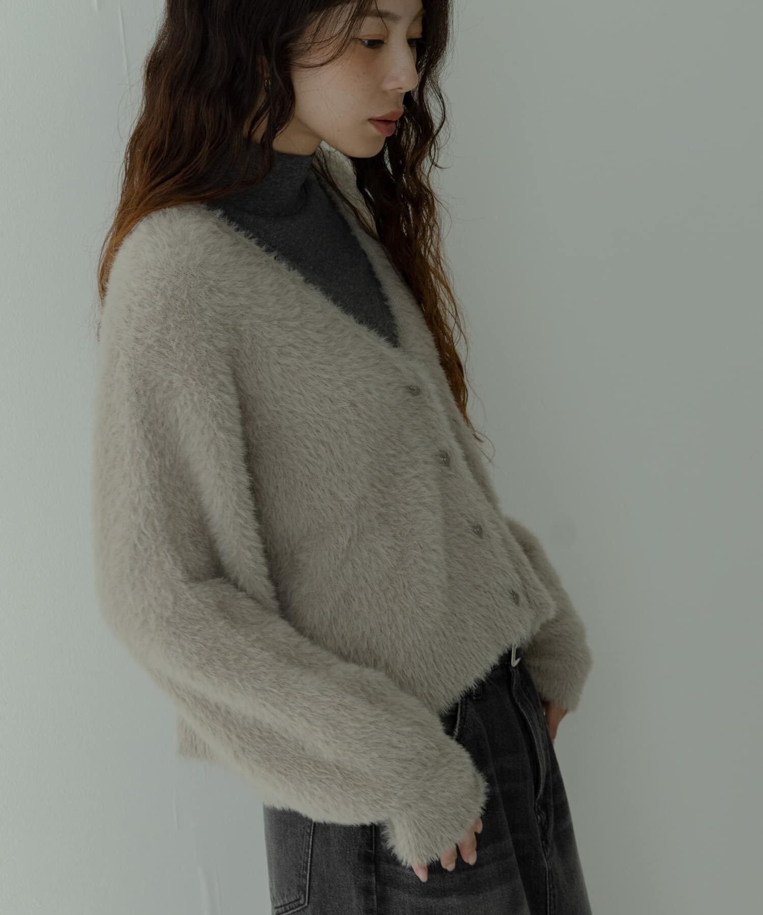 Sonny Label 「フェザーダブルフェイスカーディガン」|カーディガン|ベージュ