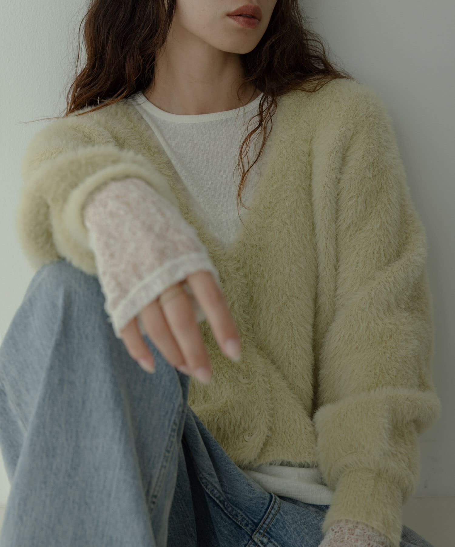 Sonny Label 「フェザーダブルフェイスカーディガン」|カーディガン|ミント