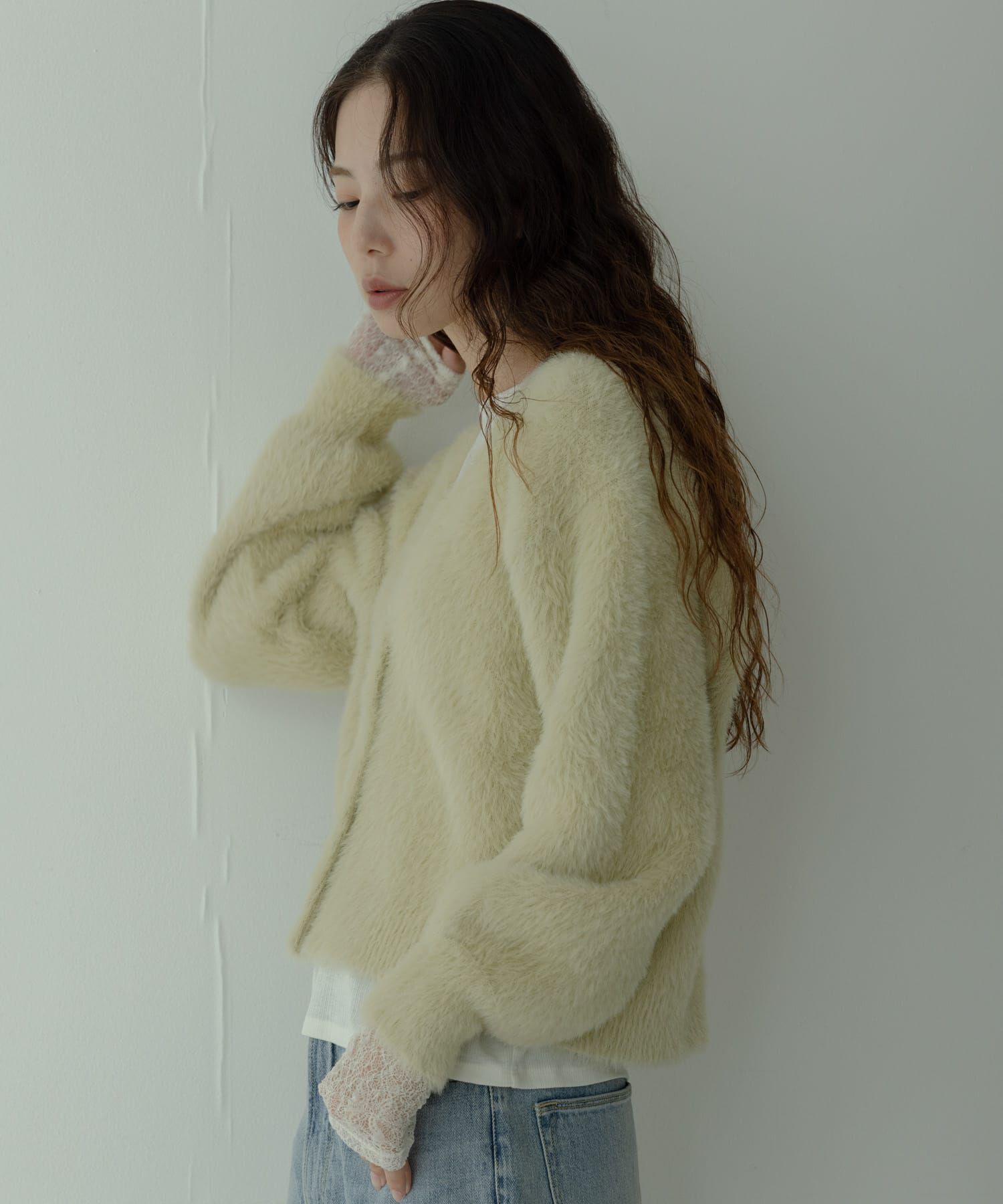 Sonny Label 「フェザーダブルフェイスカーディガン」|カーディガン|